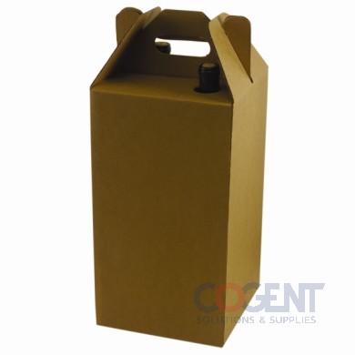 Wine Carrier 4pk Kraft Auto Bottom 10/BD    *