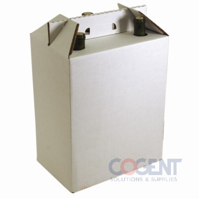 Wine Carrier 6pk Wht Auto Bottom #3WH 10/BD    *        M