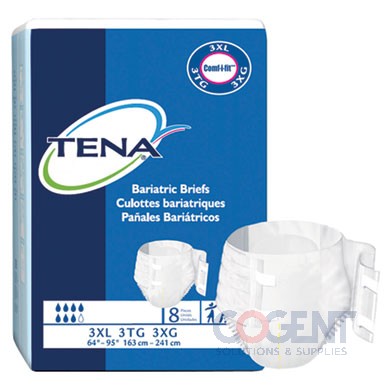 Bariatric Brief Stretch 3XL Grn 69"-96" 4/8 32/CS 61391 TENA