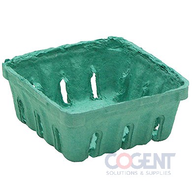 Berry Basket 1/2 PT Grn NPFA Pulp 3.875x3.875x1.75 600/cs