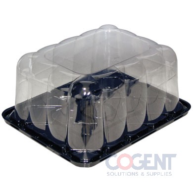 1/4 Sheet Cake Package w/Black Base 5" Rose Dome w/Tab  65/cs