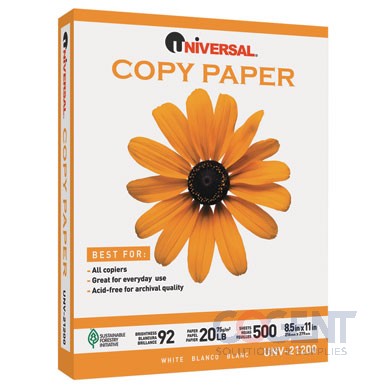 Copy Paper 30% Recycled 92 Brt 20# 8.5x11 White 5/reams/cs