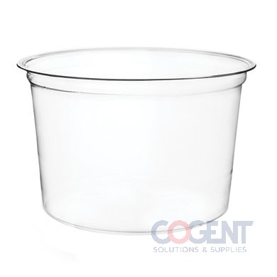 Deli Container 16oz Round PLA Cold Clear 500/cs CF-DC-16
