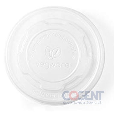 Food Cont Lid 6/8oz Flat Wht PLA 20/50/cs VLID90S        VEG