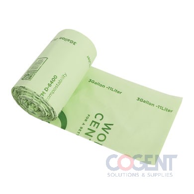 Can Liner Compostable 17x18 3 gl .6mil 500/cs   BG-CS-3