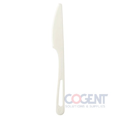 Knife 6.7" Medium Ribbed TPLA Compostable 4.2g  1m/cs