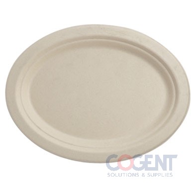 Plate 9" Oval Fiber NPFA Nat Comp 1000/cs PL-SC-U9O-LFS