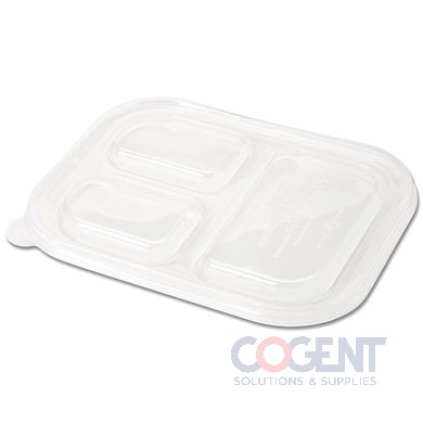 PLA Lid 10x7.5 Clr 400/cs 3-Compt                   World