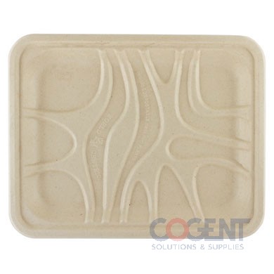 Food Tray Fiber 9x7x.65 PLA PLA Lined 500/cs LEAF        WC
