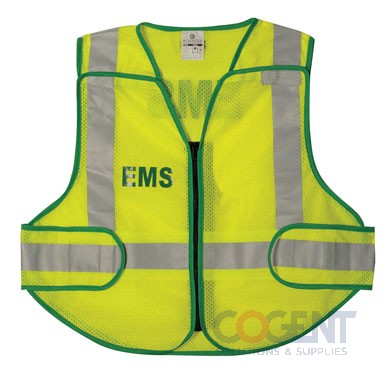 EMS Zippered Safty Vest Green, Type P, Class 2 M-XL GRG