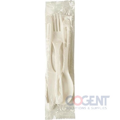 Cutlery Kit Compostable K/F/S & Napkin  250/cs AS-PS-TN