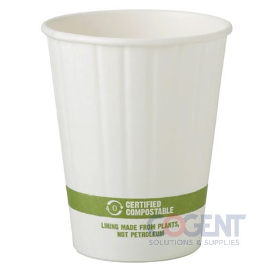 Hot Cup 12oz Double Wall Wht Paper CU-PA-12D 1m/cs       WOR