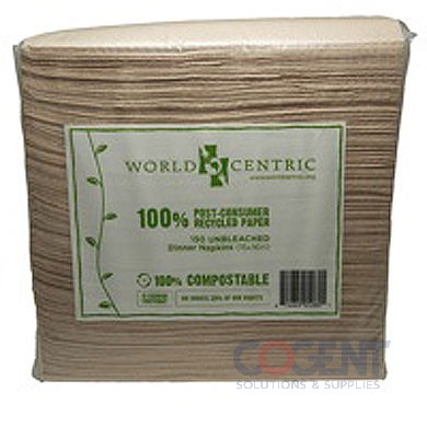 Dinner Napkin 16x15 Nat 2ply PCW Fiber 3m/cs NP-SC-DN     WC