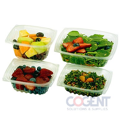 Lid for Rect. Cont. 8/12/16oz Clear Compostable  900/cs
