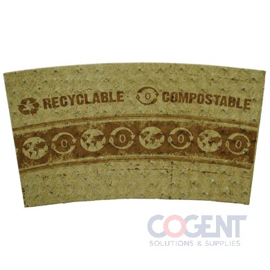 Hot Cup Sleeve 10-20oz Kraft W/LEAF DESIGN  1m/cs  SL-PA-LG