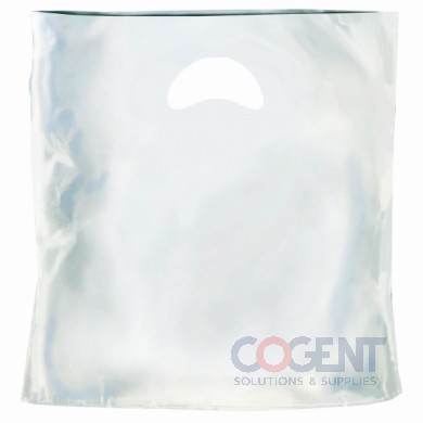 Bag LD SuperGloss Dark Green 15x18+4 w/Hdl 1.25m 500/cs