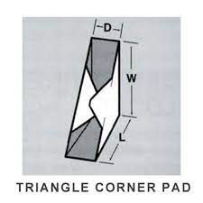7x7x2 Corner Pads (die-cut) WHT 0090707021     100/BD